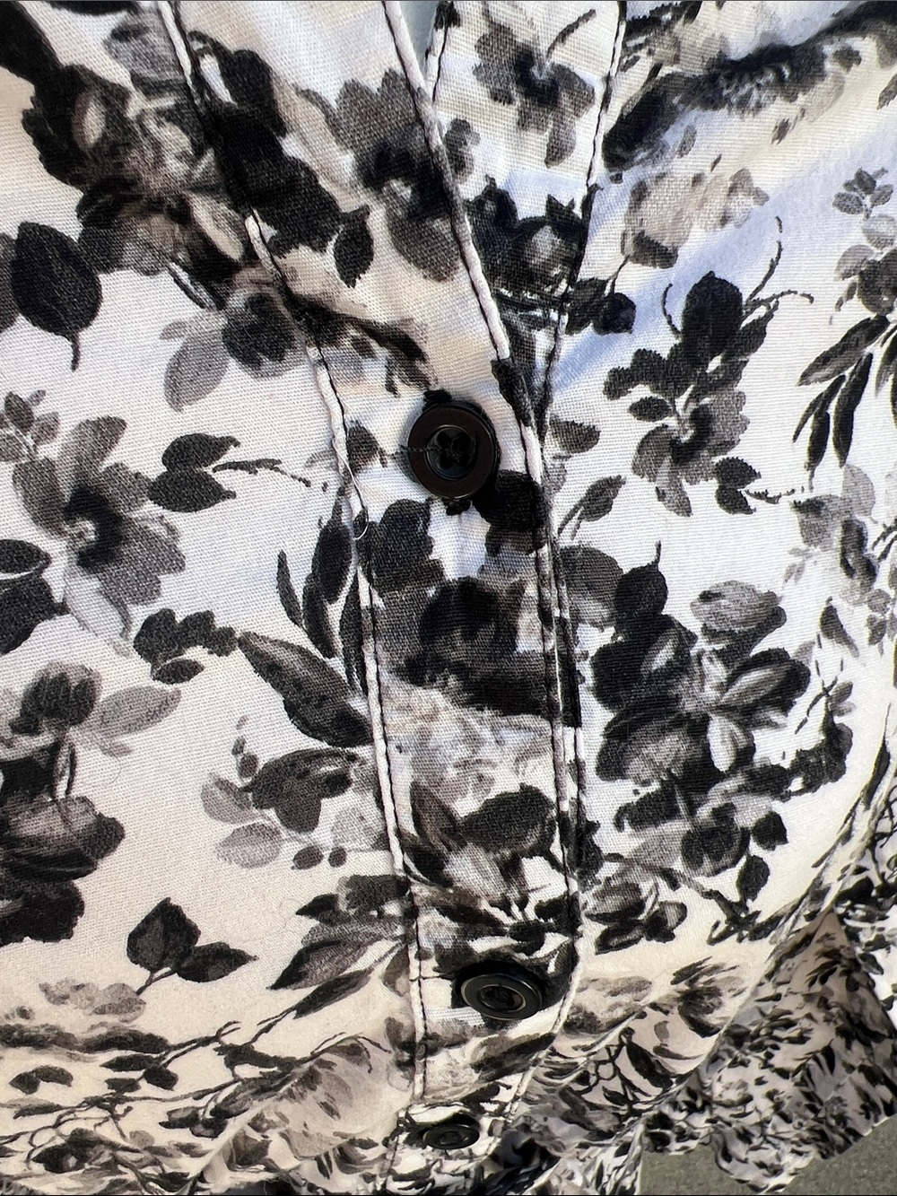Torrid  Poplin black and white floral Mini Shirtdress sz 10 -Torrid 00 - Picture 5 of 10